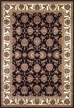 HomeRoots 352421 5 ft. 3 in. x 7 ft. 7 in. Polypropylene Black &amp; Ivory Area Rug - £175.97 GBP