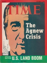 Time Magazine Canada,1973, October 1, The Agnew Crisis, U.S. Land Boom - £11.15 GBP