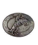 Frederic Remington The Broncho Buster Western Cowboy Belt Buckle Silver ... - $16.20