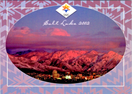 Postcard Utah Winter Olympics 2002 Aerial View Salt Lake City Mtns. 7 x 5 Inches - £4.63 GBP