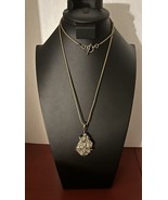 Vtg 36” Snake Chain W/ 2” Pyrite Pendant J4 - $693.24 MXN