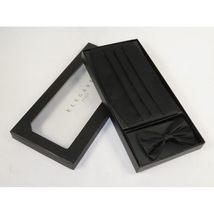 Men's J.Valintin Formal Cummerbund Bow Tie Set For Tuxedo CMB1 Black image 3