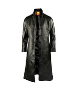 Original Women's Black Leather Trench Coat - 100% Sheepskin, Long Button-Down Co