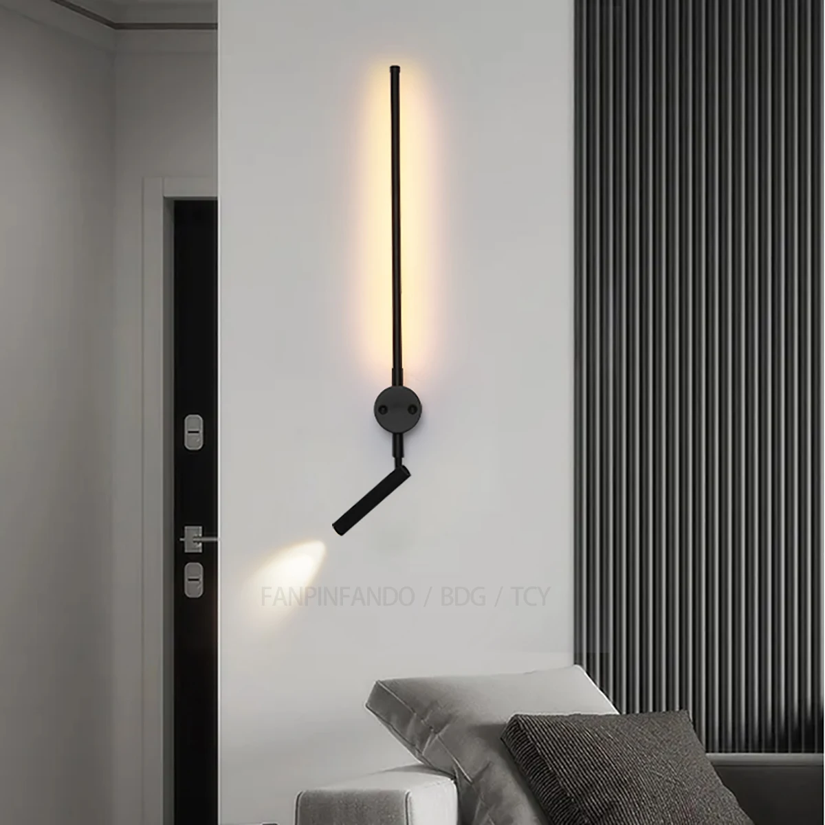Modern Strip Minimalist Wall Light Bedroom bedside Hall Home Wall Lamp Sofa - £129.58 GBP+