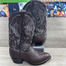 TONY LAMA Mens Size 9 D Brown Leather Cowboy Western Boots - £55.37 GBP