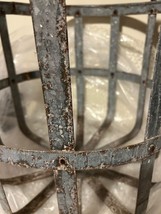 Large Rustic Metal Basket with Rope Handles - 16 inch image 4