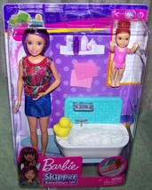 Barbie Skipper Babysitters Inc Doll And Toddler &amp; Bathtub Playset New - £14.83 GBP