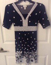 Limited Too BLack And White Polka Dot &amp; Floral Girls Dress Size 14 - $15.88
