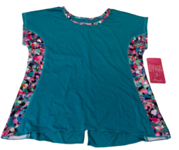 Future Star Capezio Youth Girl Splatter Dot Short Sleeve Tshirt BlueGree... - £11.64 GBP
