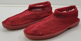 Jackie Women Red Woven Shoe Slipper XL Rubber Soles - $5.93