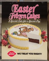 Vintage Dairy Queen Promotional Poster Easter Frozen Cakes 1988 dq2 - $317.65