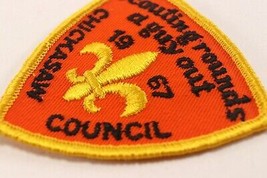 1967 Scouting Rounds Guy Out Chickasaw Council Boy Scouts of America BSA Patch - £9.34 GBP