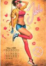 12x18&quot; Art Print Nathan Szerdy SIGNED Marvel Comics X-Men Jubilee Calendar Girl - £20.11 GBP
