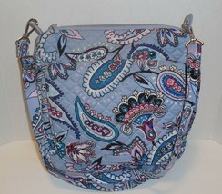 Vera Bradley Carson Mailbag Purse Makani Paisley Womens Quilted Bag Blue... - $49.45