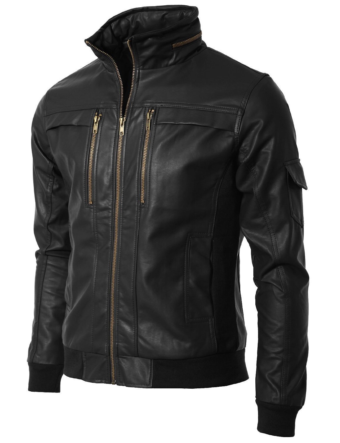 Brown SlimFit Style Leather Jacket,Men Leather Jacket Fashion Leather Jacket 201