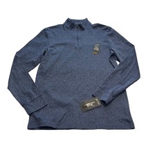 Marc Anthony Sweatshirt Mens Small Navy Cotton Quarter Zip Mock Neck Long Sleeve - £15.28 GBP