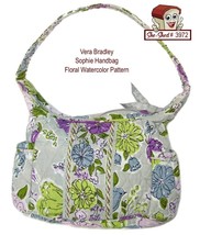 Vera Bradley Sophie Handbag Floral Watercolors Purse (used) - $17.95