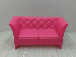 Barbie Dream House 2015 Pink Couch Sofa furniture piece Mattel - $9.40