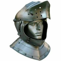 Medieval Knight Tournament Close Armor Helmet Replica Sca Larp Halloween... - $142.49
