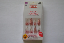 Kiss Jelly Fantasy Long Length Nails - 79952 Jelly Like (Pack of 1) - £12.98 GBP