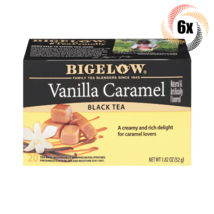 6x Boxes Bigelow Vanilla Caramel Natural Black Tea | 20 Pouches Each | 1.82oz - £27.86 GBP