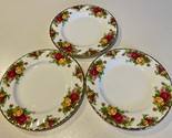 Set of 3 Royal Albert Old Country Roses  8-1/4&quot; Salad Plates England - $70.11