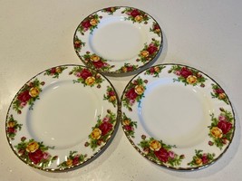 Set of 3 Royal Albert Old Country Roses  8-1/4&quot; Salad Plates England - £55.84 GBP
