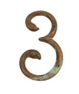 3 Inch House Number &quot;3&quot; Used with Patina - $123.89 MXN