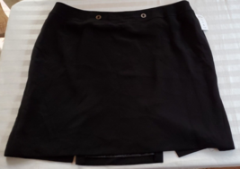 NWT Tahari Arthur S Levine Black Pencil Skirt Misses Size 24W Polyester - $29.69