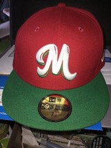 Milwaukee Brewers Red New Era 59Fifty Fitted Hat Cap Size 7 5/8 MLB - £22.18 GBP