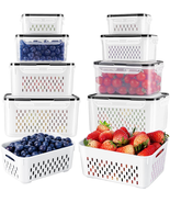 Fruit Storage Containers for Fridge with Removable Colander, Airtight Fo... - €23,85 EUR