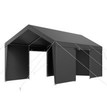 12x20ft Heavy Duty Grey Carport with Sidewalls - $9,857.41 MXN
