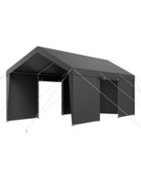 12x20ft Heavy Duty Grey Carport with Sidewalls - €452,90 EUR