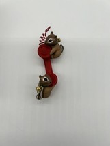 Vtg Hallmark Keepsake Ornament &quot;Friendship Line&quot;  1992 Cute Christmas Chipmunks - £11.06 GBP