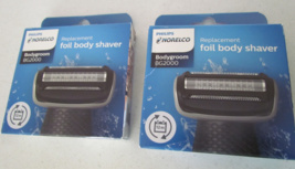 Set of 2 Philips Norelco Bodygroom Replacement Head Foil Body Shaver BG2000 New - $34.95