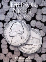 Jefferson Nickel Coin Folder Album #2 1962-1995 by H.E. Harris - £7.08 GBP