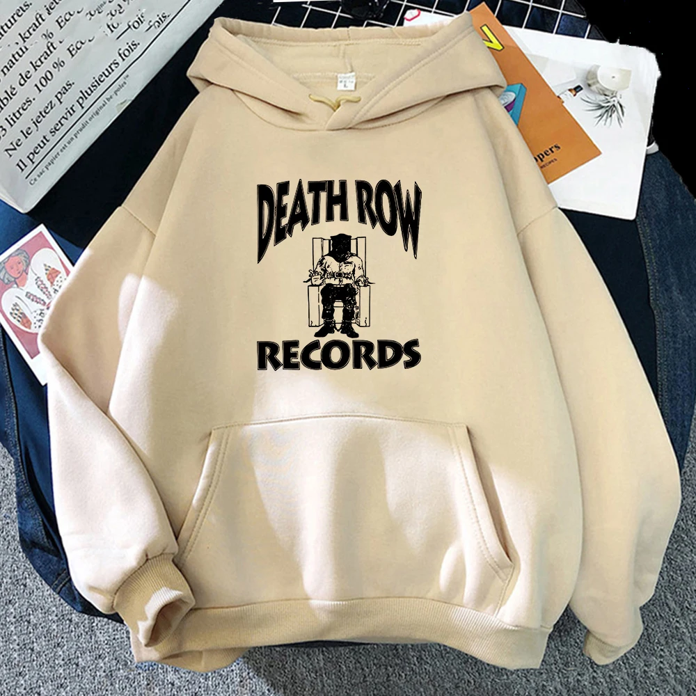  ROW RECORDS Hoodie Men High Quality Aesthetic s Vintage Hip Hop Harajuku Street - £97.52 GBP
