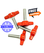 5/16&quot; Thumb Screw T Bolts with Red Butterfly Tee Wing Clamping Knob Stai... - $17.37 CAD+
