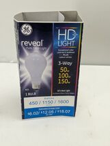 General Electric Reveal 3-WAY 50w 100w 150w HD+ A21 Light Bulb 450/1150/... - $20.78