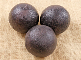 3 Cast Iron Ball Cannon Ball Replicas Crafts 3&quot; Fences Solid Civil War 3... - $59.99