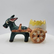 Vintage Pottery Donkey with Cart Planter Japan Art Decorative Hand Painted - $16.70