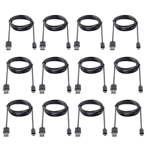 Smays Micro USB Cable 3Ft Charging Cord 12-Pack Bulk Black - £16.16 GBP