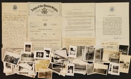 1940s vintage WWII DOCUMENT PHOTO LOT concord nh ROBERT BUNKER - $222.70