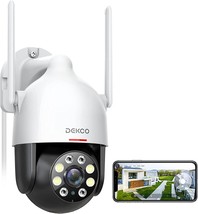 Dekco 2K Security Camera Outdoor/Home, Wifi Outdoor Security, Waterproof. - £40.73 GBP