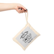 Cotton Canvas Accessory Zipper Pouch featuring Mountain Adventure Design - £12.15 GBP