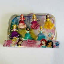 Disney Princess Royal Clips Rainbow Collection 6 Princess Dolls &amp; Dress Figures - £17.88 GBP