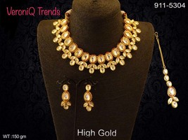 VeroniQ Trends-Indian Elegant High Quality Kundan Necklace,Polki,Meenakari.Bride - £60.14 GBP