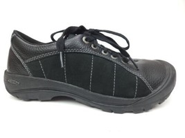 Keen Presidio Womens Size 7.5 Hiking Shoes Black Leather - £47.33 GBP