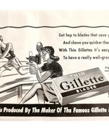 Gillette Thin Shaving Razor Blades 1940 Advertisement Beauty Hair Care D... - $19.99