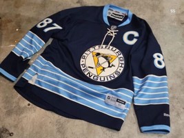 Reebok Pittsburg Penguins Winter Classic Sidney Crosby Navy Hockey Jerse... - $172.98
